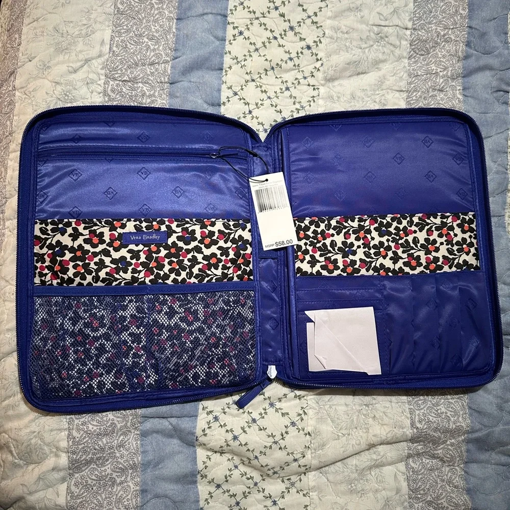 Vera Bradley Royal Blue Quilted Laptop Bag